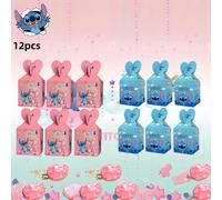 TEMU Regalo /Lui Set Autorizzato di 12 Scatole Regalo per Feste a Tema Disney Stitch e - Decorazioni Colorate dalla Serie Lilo & Stitch con Illustrazioni di Stitch, per Feste di Compleanno