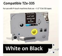TEMU Ricariche di nastro per etichette, confezione da 1, compatibili con Brother TZ-335 TZe-335 TZE335, laminato su , 1/2 pollice 0.47" 12mm, per PT-D200 PTD210 PTH100 PT2730 PTP700 PTP710BT