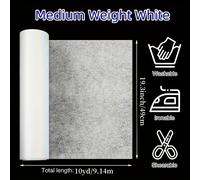 TEMU Rotolo Compatibile per Fai da Te a Caldo - Pellicola in Poliestere Monofacciale Adatta per Cucito, Quilting, Incollaggio Tessuti - Dimensioni Foglio 19,3" x 10" Supporto per a Caldo