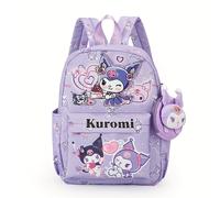 TEMU Sanrio Hello Kitty, Kuromi - Design Cartone Animato , Rosa e Viola, e Illustrazioni di Personaggi, Spallacci Regolabili, | Design Divertente | Chiusura con Cerniera, per Esterni, Premi, Regali