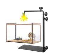 TEMU-SC Portalampada per Rettili, Supporto per Lampada Rettili, Supporto per lampada da terra regolabile per lampada rettile, per anfibi, lucertole, tartarughe, serpenti, draghi(41 a 95 CM)