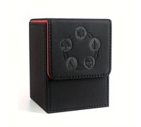 TEMU Scatola per di carte, design da copyright, oltre 100 carte singole in bustina, scatola per carte in pelle PU con chiusura per carte TCG