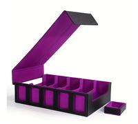 TEMU Scatola Porta Carte da Gioco con e Vassoio per Dadi, Custodia a 5 Righe con Rimovibile, Scatola per Oltre 3900 Carte TCG e Carte Sportive