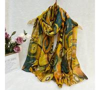 TEMU Sciarpa Boho Chic con Stampa a Colorati - Traspirante, dal Sole e Antivento per Donne