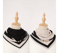 TEMU Sciarpa Donna con Bottoni a Pressione, , Stampa Color-block , per Uscite Autunnali e Invernali