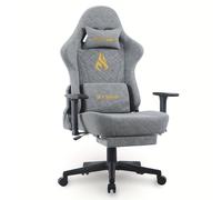 TEMU Sedia da gaming con poggiapiedi, sedia ergonomica per computer, sedia per pz con design da , sedia da ufficio per in pelle PU vintage, sedie da scrivania girevoli con altezza regolabile