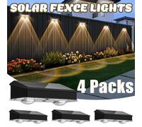 TEMU Set /2 luci solari da parete per esterni, con IP44, tre temperature di regolabili e lampade a LED adatte per giardini, ville, scale, e illuminazione decorativa intorno alle piscine