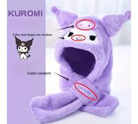 TEMU Set cappello e sciarpa IP Sanrio Kuromi My Melody - per viaggi, uso interno/esterno, abbigliamento e come regalo per la tua fidanzata o amica per compleanni, Natale o Halloween