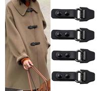 TEMU Set chiusure in metallo per pelle, progettate come clip di chiusura per cardigan e accessori di abbigliamento, per l'artigianato