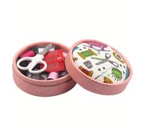 TEMU Set da 1 scatola portatile per kit da cucito per adulti con piccoli accessori da cucito, per cucire di base, forbici e mini utensili da cucito