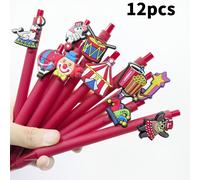 TEMU Set da 12 penne a sfera creative stile clown da , serie con impugnatura in morbida gomma PVC, colori casuali