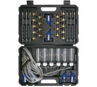 TEMU Set da 24 pezzi, Set di Adattatori per Misuratore di Flusso Iniettore Diesel a 6 Cilindri, Kit Tester di Perdite Common Rail, Set di Pressione del Carburante 24 pezzi