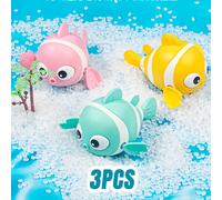 TEMU Set da 3 pezzi di giocattoli acquatici per bambini, pesce a carica manuale, come regali o souvenir per le feste, adatti per giochi interni ed esterni, giocattoli da bagno estivi
