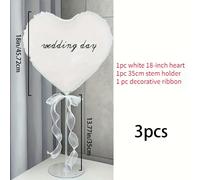 TEMU Set da 3 pezzi, un palloncino a forma di da 18 pollici, un nastro e un supporto, per addii al nubilato, matrimoni, anniversari, decorazioni per decorazioni per feste romantiche