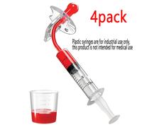 TEMU Set da 4/5 pezzi di ciuccio stile siringa, inclusi siringa, catetere, ciuccio e misurino, per il riempimento di liquidi in esperimenti scientifici