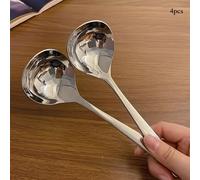 TEMU Set da 4 Cucchiai da in Acciaio Inossidabile - Stoviglie Eleganti e Durevoli con per Hot Pot, d' | Cucchiai da Portata Multiuso Ideali per Uso , Truck