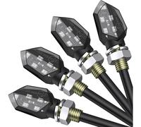 TEMU Set da 4 indicatori di per LED ambra 5LED, frecce di svolta universali per moto 12V per Harley, , Yamaha