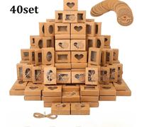 TEMU Set da 40 scatole per per confezionamento , 40 piccole scatole per con 40 etichette regalo di ringraziamento corde di iuta, mini scatole per confezionamento per piccole scatole rettangolari per