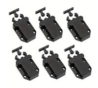 TEMU Set da 6 fermaporte per ante di armadio a pressione con forte , materiale plastico con metalliche, marrone 55mmx42mm con fermaporta da 17mm