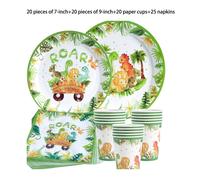 TEMU Set da festa a tema con 85 pezzi di usa e getta, tovaglioli e bicchieri, per feste di compleanno e picnic in famiglia, per 20 invitati