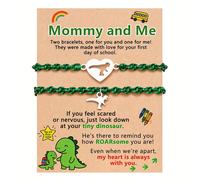 TEMU Set di 1/2 braccialetti intrecciati con simpatici , per , papà e figlio per il , laurea, Ringraziamento, Natale, Halloween, regali ideali per i nipoti per , festa del papà della