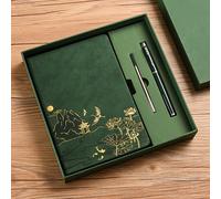 TEMU Set di 1 , Penna + Ricarica, Opzioni Singolo e Set, dei , Note, con Sensazione di Pelle e Materiale PU , 100 Internamente, Set di Regalo per Note A5, Regalo per degli Insegnanti