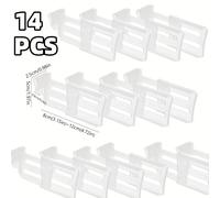 TEMU Set di 14 Clip Regolabili in Plastica per Porta Frigorifero, Separatori Organizzatori da Cucina Espandibili da 4.72 Pollici, Soluzione Salvaspazio per la Conservazione di Frigoriferi e Armadietti