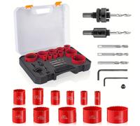 TEMU Set di 19 punte per sega a bimetalliche M42, idee regalo, punta da trapano HSS ad durezza per metallo, tubi in plastica, , legno, ecc.