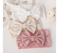 TEMU Set di 3 elastici per capelli e facili da applicare, morbidi e delicati per i capelli, elastici in nylon, accessori per capelli da per le vacanze