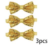 TEMU Set di 3 papillon con paillettes per feste, palchi, matrimoni, e testimoni; stile texture a paillettes, offrono un ottimo qualità-prezzo e accessori moda versatili