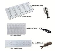 TEMU Set di 3 Pezzi Stampo per Zucchero con Design Lancia Pesce, Stampi in Silicone per Cioccolato e Fogli , Strumento per Decorazione Dolci da
