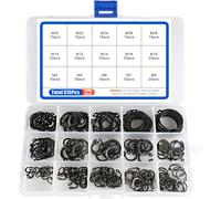 TEMU Set di 315 anelli elastici, assortimento di anelli di interni, kit assortimento di rondelle a molla circolari, rondelle di bloccaggio, assortimento di anelli circolari 4-28mm