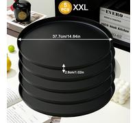 TEMU Set di 5 Vassoi Rotondi - in Plastica Multiuso in 4 Misure con Finitura Opaca per Feste, Picnic, Festivi - Vassoi e Resistenti per Dessert, Taglieri di Formaggio, Snack, Caramelle, Esposizione