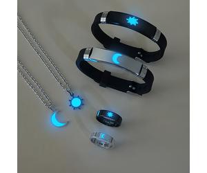 TEMU Set di 6 pezzi Facile Sole e IO TI AMO Collana per Coppie, Braccialetto e Anello, Set per Confessioni per Donne