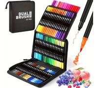 TEMU Set di 72 a punta Kalour - Punta media, artistici ad asciugatura rapida con punte a pennello e fineliner, corpo in plastica , ad per e hobbisti, fascia d'età 14+