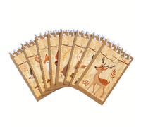 TEMU Set di 8 mini quaderni con animali dei dei animati come e , progettati per forniture per feste di compleanno.