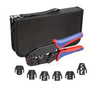 TEMU Set di Attrezzi per Crimpare a Cricchetto 8pz - Maschera di Scambio per Terminali Termorestringenti, Non Isolati, , Connettori Solari, Guarnizioni Isolate e Non Isolate YFX-03C KIT 6 MASCHERE