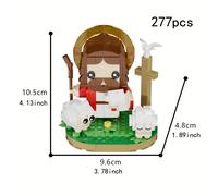 TEMU Set di blocchi da costruzione Shepherd, giocattolo per l'assemblaggio di particelle con confezione regalo e manuale di istruzioni, regalo innovativo di per feste di compleanno