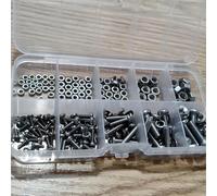 TEMU Set di dadi esagonali e bulloni - 380 pezzi, dimensioni metriche resistenti M2 M2.5 M3 M4 M5, kit di strumenti di fissaggio universale per progetti e riparazioni