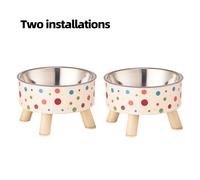 TEMU Set di due ciotole vivaci a per animali domestici, e chic, con supporto rialzato per il per , adatte per l'alimentazione e ciotole pieghevoli per cani