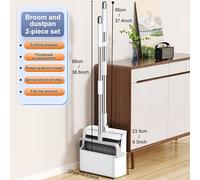 TEMU Set di e Paletta Auto-Pulenti Joybos con Setole Rotanti - Acciaio Inossidabile, Resistente ai , per Pavimenti Duri in Soggiorno & Camera da Letto, Pulizia Efficace degli Angoli, da Casa