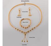 TEMU Set di Gioielli Boho-Chic 3 pezzi con Collana con Pendente a Nappa, Orecchini & Braccialetto - Stile Vintage i & Feste