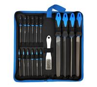 TEMU Set di Lime in Acciaio Blu da 17 Pezzi per Levigatura e Finitura - Manuale, Materiale Durevole