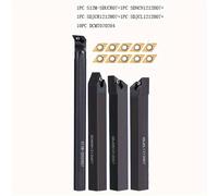 TEMU Set di punte per tornio 14 pezzi - 4 pezzi con codolo da 1/2", barre di trefolazione + 10 inserti in metallo duro indexabili DCMT070204 per utensili di filettatura per tornio