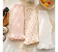 TEMU Set di Tre Pezzi: Combinazione di Pantaloni Lunghi per Neonata con Stampa su Tessuto e , per ed Estate con in Pizzo, Ideali per l'Outdoor