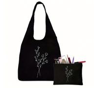 TEMU Set di una borsa grande con motivi e una borsa , che offre nella borsa più grande e un posto per piccoli oggetti nella borsa più , per l'uso , il shopping e il pendolarismo.