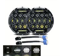 TEMU Set fari LED DRL H4 con abbaglianti/anabbaglianti e indicatori di per Urban 4X4 per motociclette , senza batteria