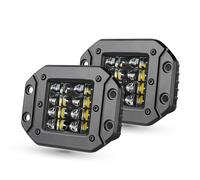 TEMU Set luci da lavoro a LED a incasso da 5" 40W per trattori, barche, auto, 4x4, 12V 24V, faretto a barra luminosa LED, lampada di guida per auto
