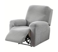 TEMU Set pezzi Copripoltrona Jacquard Elasticizzato con Motivo a Foglie Grandi, Rimovibile e Lavabile con Tasche, per Casa