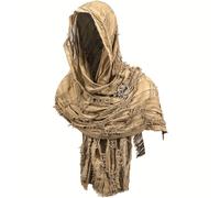 TEMU Set sciarpe e scialli post-apocalittici effetti usati con , mantello sbiadito in stile medievale rinascimentale , accessorio per costume di Halloween